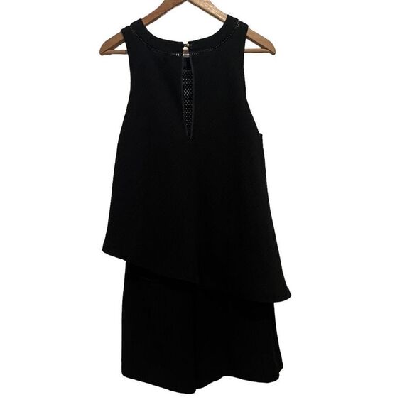 Elevenses Anthropologie Santa Ana Black Shorts Romper Size M - Picture 2 of 12